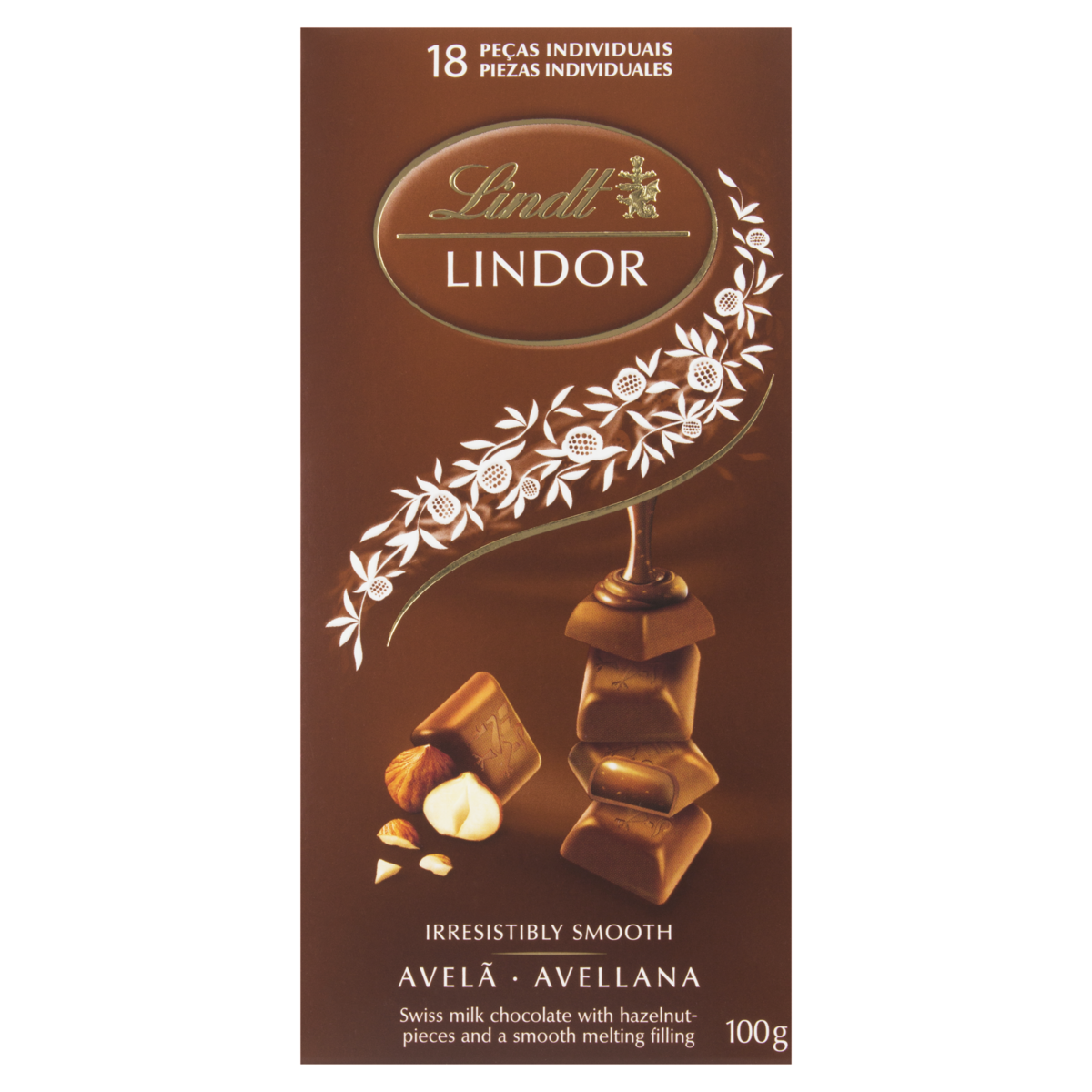 Chocolate Lindt Lindor Avelã Recheio Cremoso (100g)