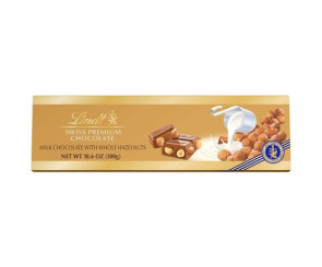Barra de Chocolate ao Leite Lindt Swiss Premium com Avelã (300g)