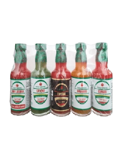 Kit Pimentas Fogo Mineiro 5un. 60ml