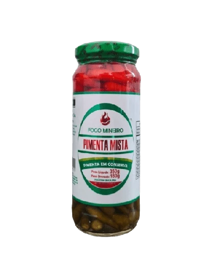 Pimenta Mista Conserva Fogo Mineiro 350g