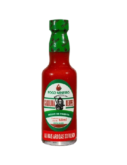 Molho de Pimenta Carolina Reaper Fogo Mineiro 60ml