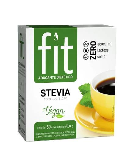 Adoçante Fit Stevia com Sucralose 50 Saches 0,6g