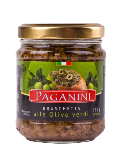 Antepasto Bruschetta alle Olive Verdi Paganini 170g
