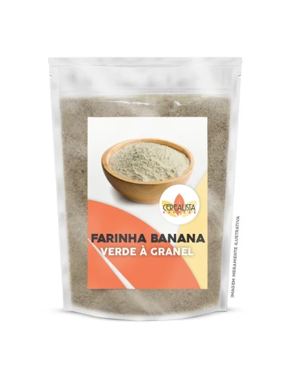 Biomassa de Banana Verde em Po Embalagem