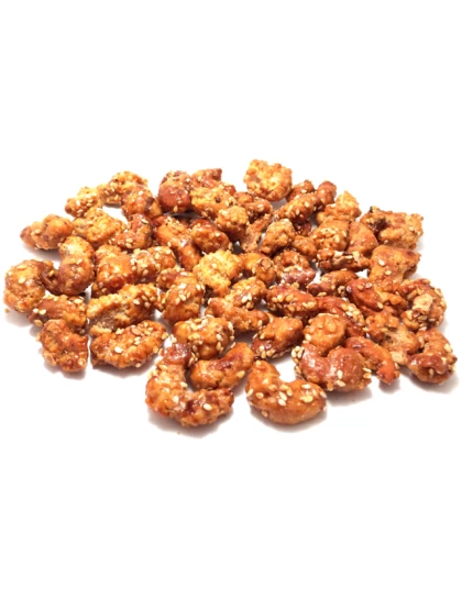 Castanha de Caju Caramelizada com Gergelim