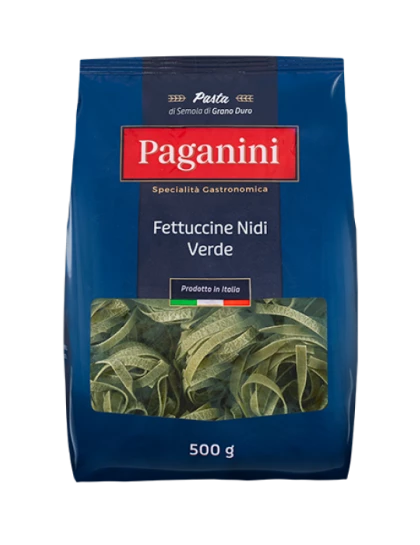 Massa Fettuccine Nidi Verde 500g Paganini