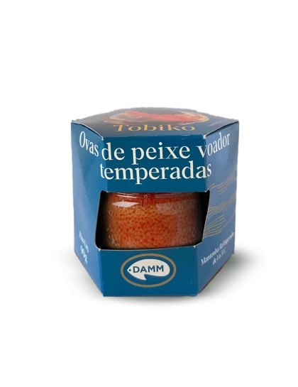 Ovas De Peixe Capelin Voador Temperadas Vermelha Damm 90g