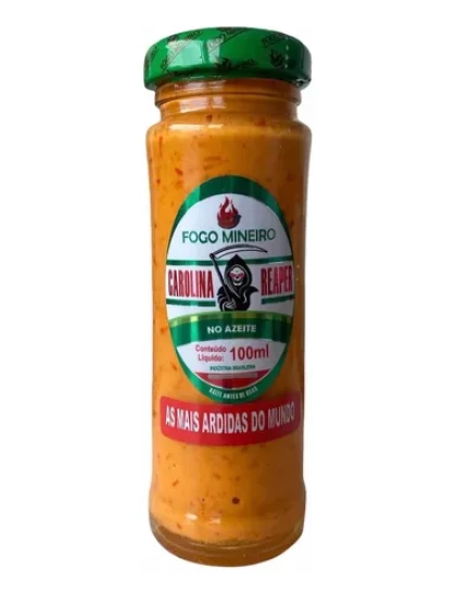 Pimenta Carolina Reaper no Azeite Fogo Mineiro 100ml