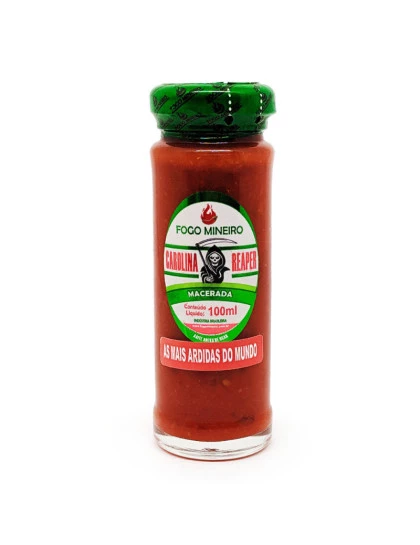 Pimenta Carolina Reaper Macerada Fogo Mineiro 100ml