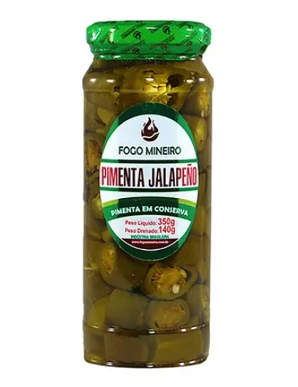 Pimenta Jalapeño Conserva Fogo Mineiro 350g