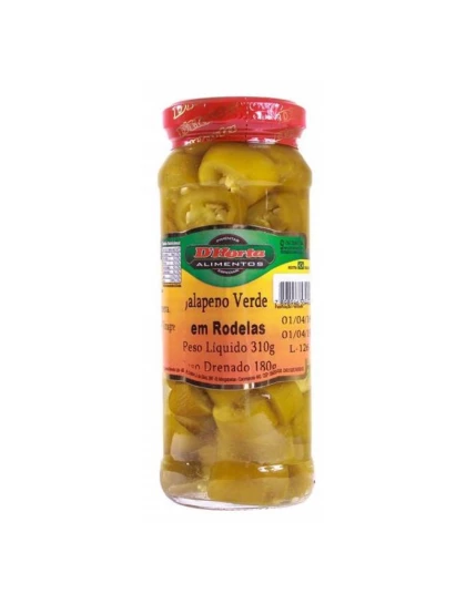 Pimenta Jalapeño Verde Rodela D'horta 140g