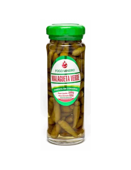 Pimenta Malagueta Verde Fogo Mineiro 200g
