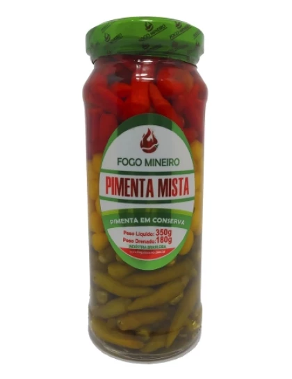 Pimenta Mista Conserva Fogo Mineiro 350g
