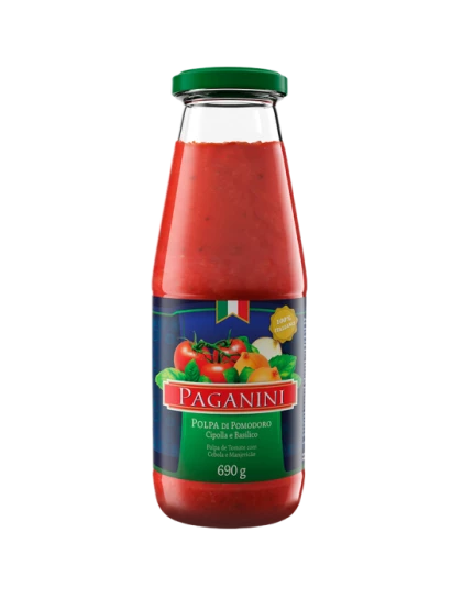 Polpa de Tomate com Manjericão e Cebola Paganini 690g
