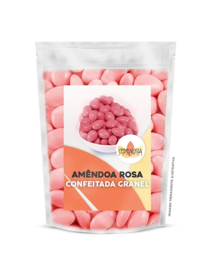 Amêndoa Confeitada Rosa Embalagem