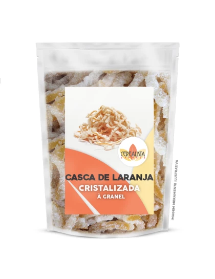 Casquinha de Laranja Cristalizada a Granel Pacote