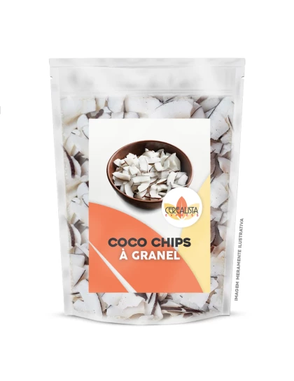 Coco Chips Sem Açúcar a Granel Pacote