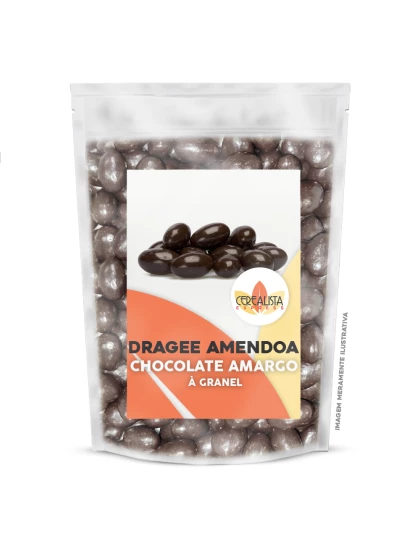Dragee de Amêndoa Chocolate Amargo a Granel Pacote 