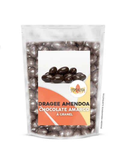 Dragee de Amêndoa Chocolate Amargo a Granel Pacote