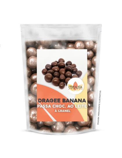 Dragee Banana Passa Chocolate ao Leite a Granel Pacote