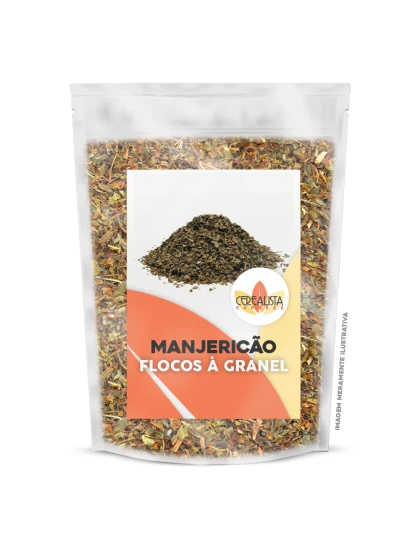 Manjericão em Flocos Desidratado Embalagem