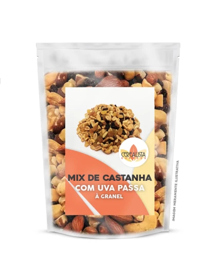 Mix de Castanha com Uva Passa a Granel