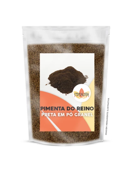 Pimenta do Reino Preta em Pó Embalagem
