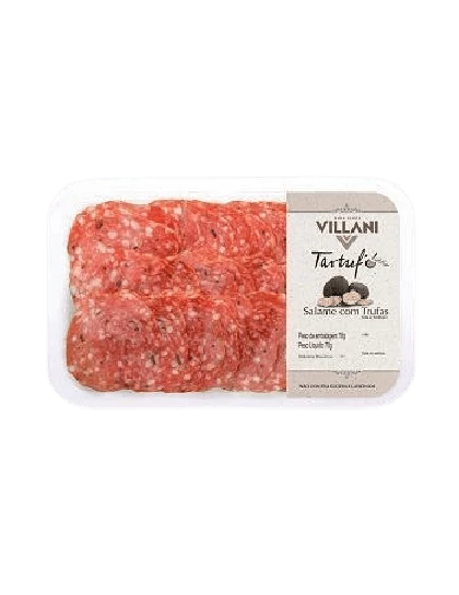 Salame com Trufas Fatiado Villani Bandeja 70g