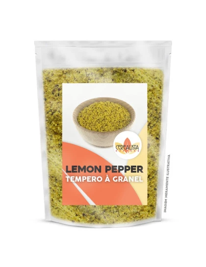 Tempero Lemon Pepper em Pó Embalagem 
