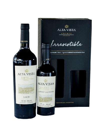 Kit Vinho Alta Vista Malbec 750ml e Cabernet Sauvignon 375ml