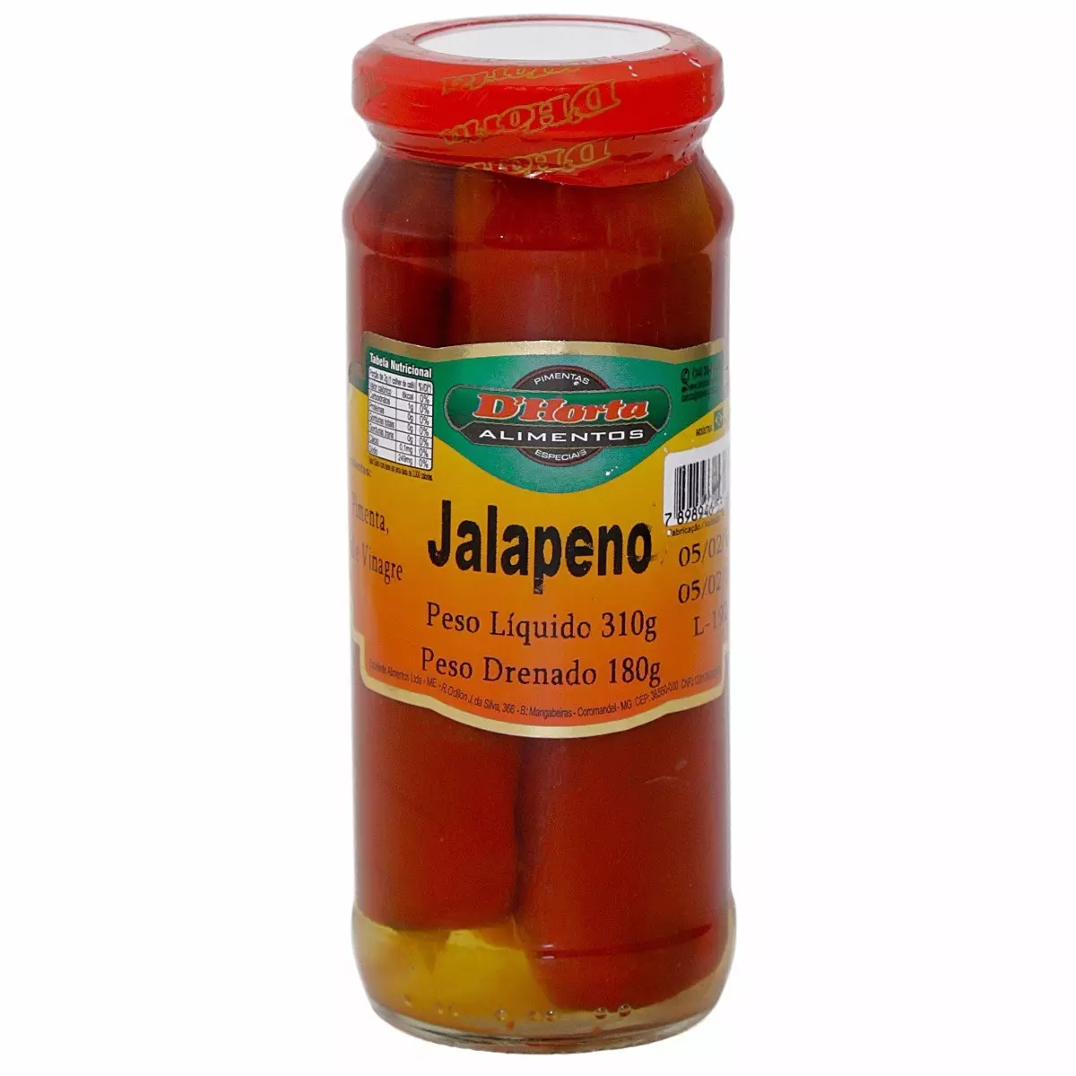 Pimenta Jalapeño em Conserva D'Horta Alimentos 180g