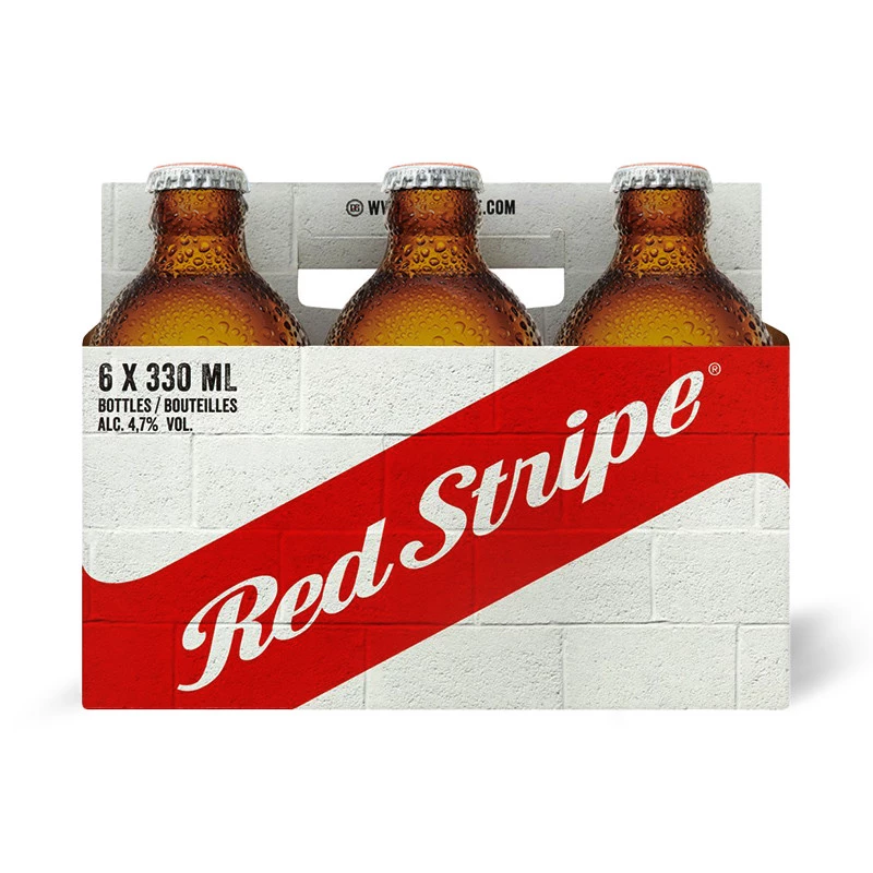 Pack 6un Cerveja Jamaicana Red Stripe Lager 330ML