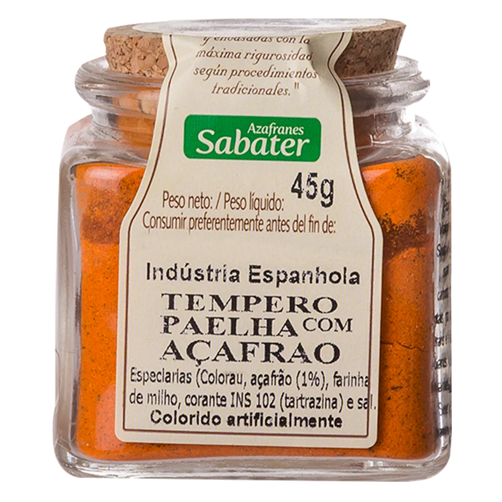 Tempero Paelha com Açafrão Sabater 45g