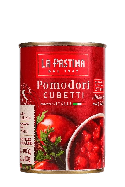Tomate Pelado em Cubos La Pastina 400g