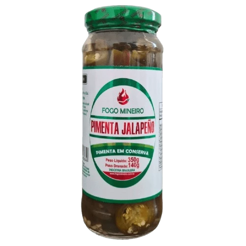 Pimenta Jalapeño Conserva Fogo Mineiro 350g