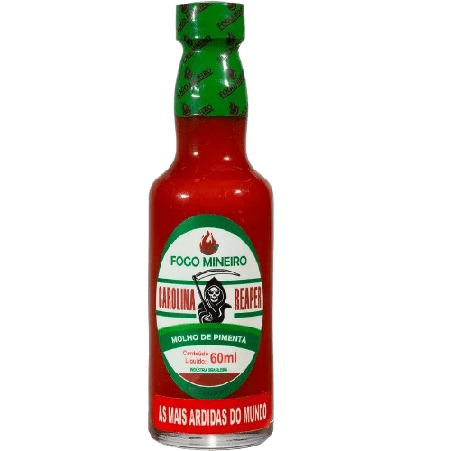 Molho de Pimenta Carolina Reaper Fogo Mineiro 60ml
