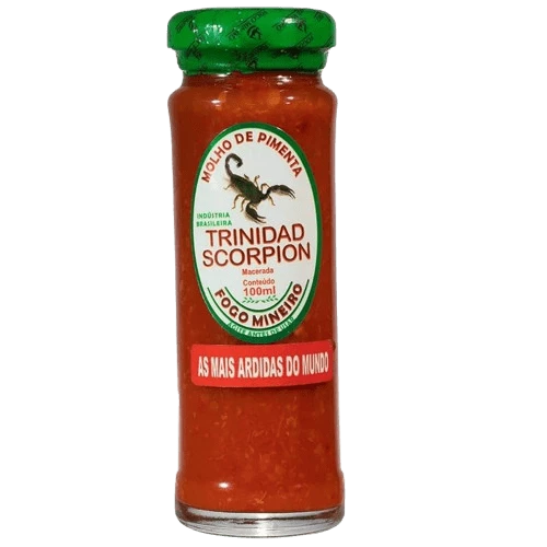 Molho de Pimenta Trinidad Scorpion Macerada Fogo Mineiro 100ml