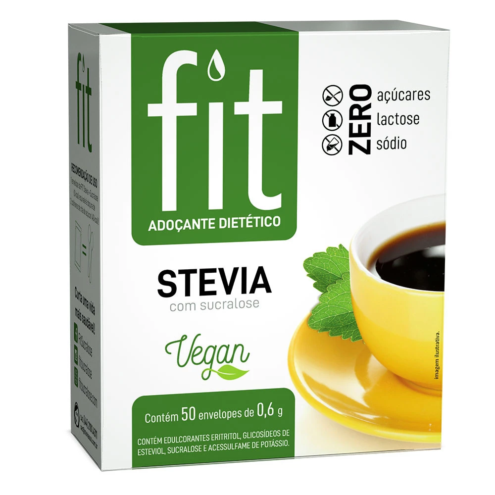 Adoçante Fit Stevia com Sucralose 50 Saches 0,6g