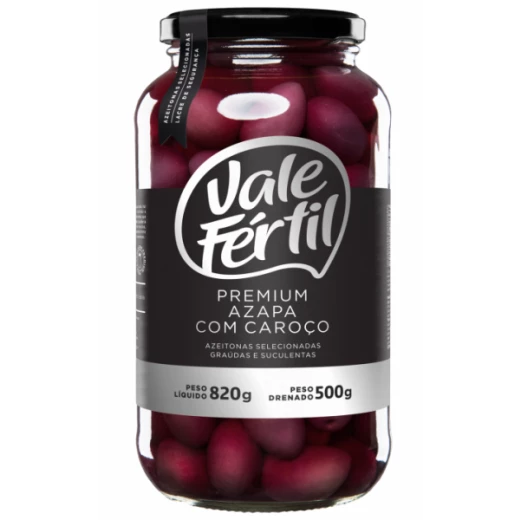 Azeitona Azapa Com Caroço Vale Fértil 820g