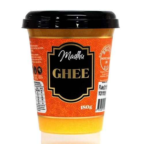 Manteiga Ghee Zero Lactose Madhu 180g
