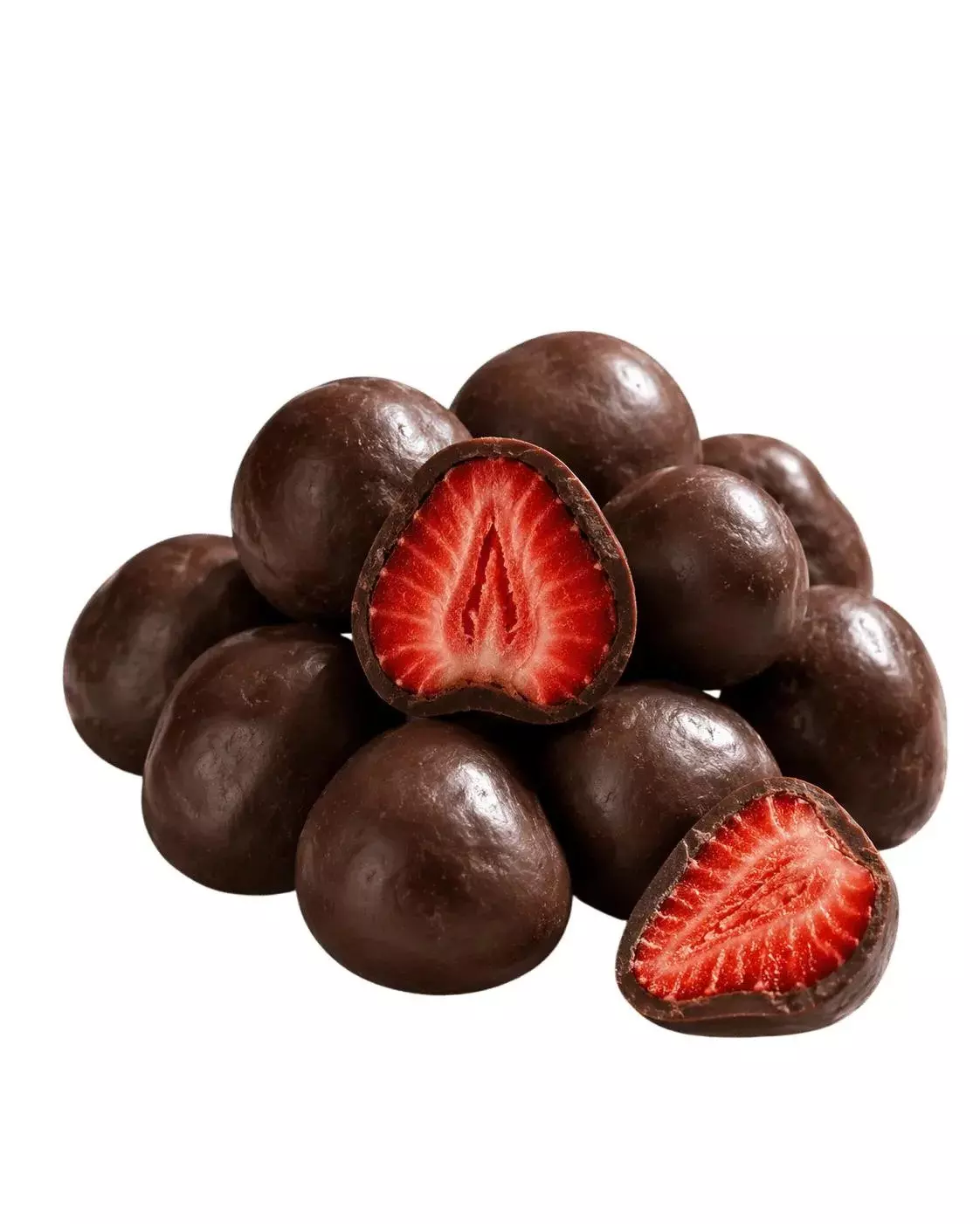 Dragee De Morango Chips Liofilizado Com Chocolate Ao Leite