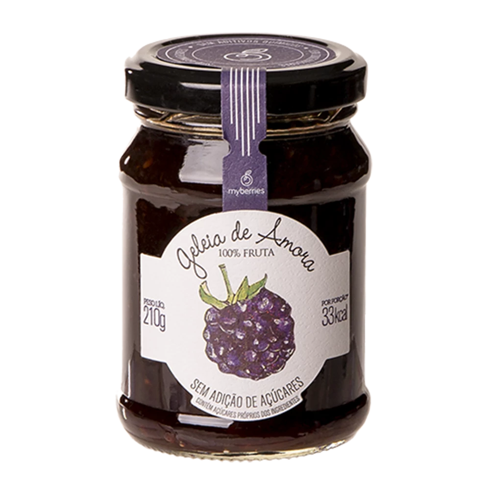 Geleia de Amora Artesanal S/ Açúcar Myberries 210g
