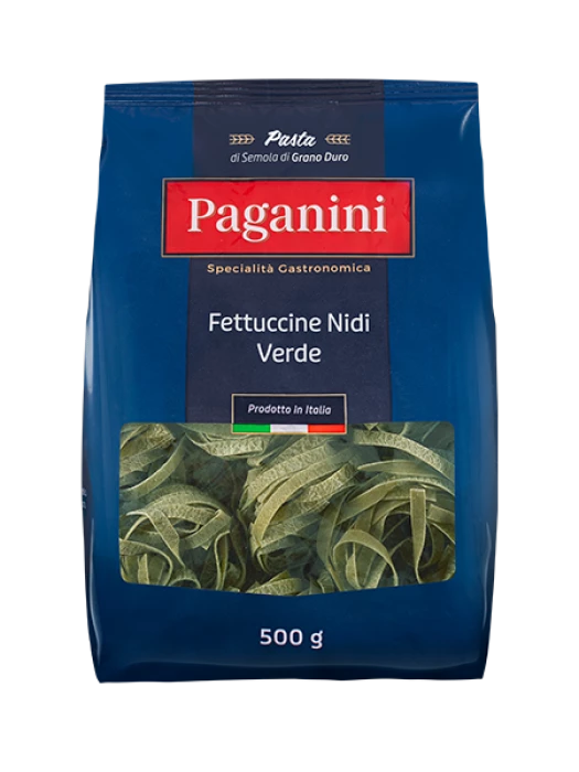 Massa Fettuccine Nidi Verde 500g Paganini