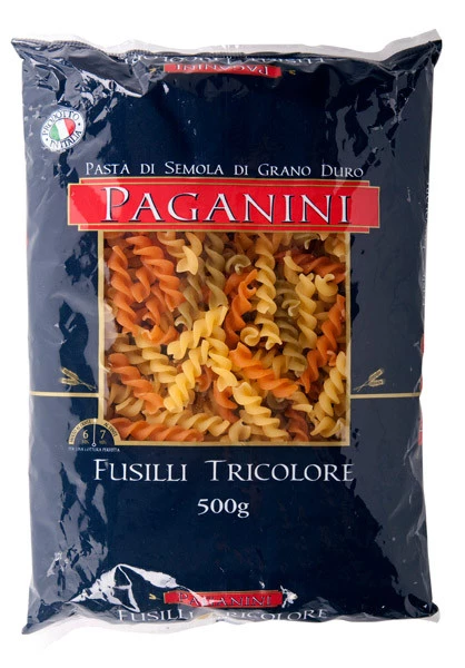 Massa Fusilli Tricolore 500g Paganini
