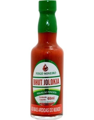 Molho de Pimenta Bhut Jolokia Fogo Mineiro 60ml