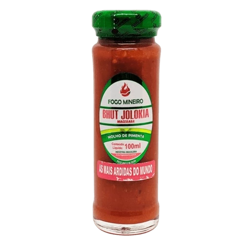 Molho de Pimenta Bhut Jolokia Macerada Fogo Mineiro 100ml 