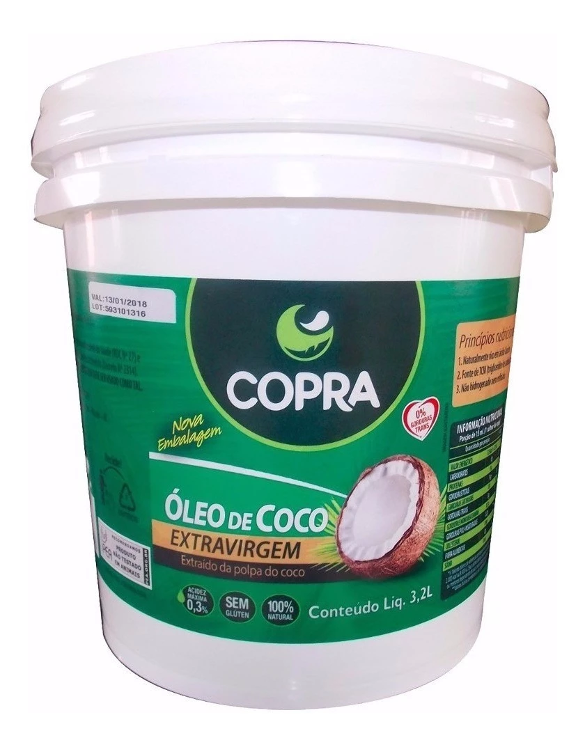 Óleo de Coco Extra Virgem Copra 3,2L