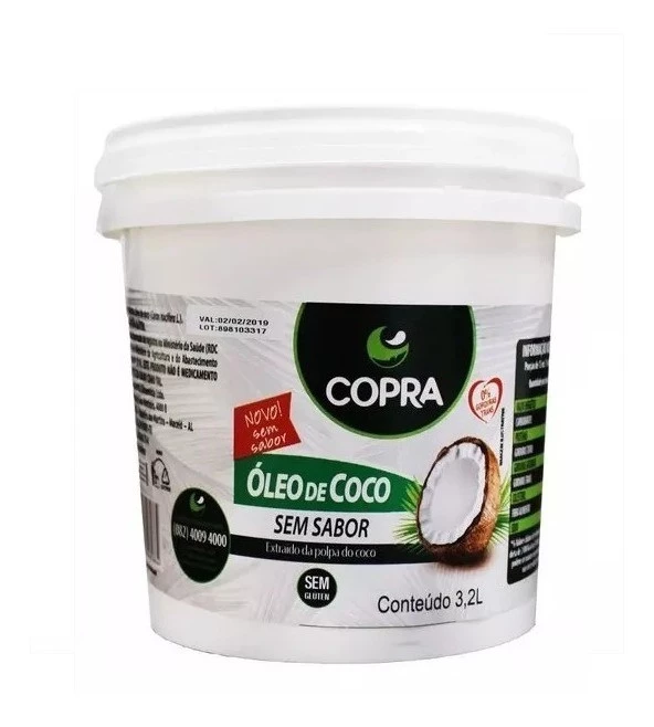 Óleo de Coco Sem Sabor Copra 3,2L