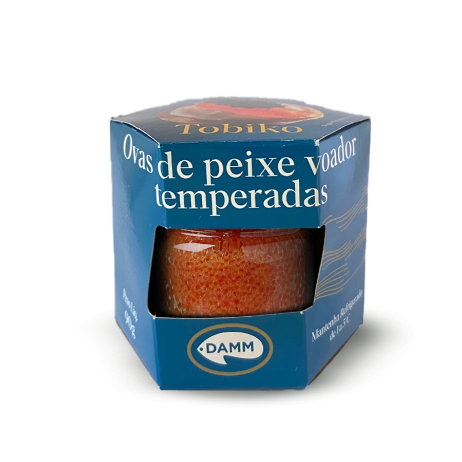 Ovas De Peixe Capelin Voador Temperadas Vermelha Damm 90g