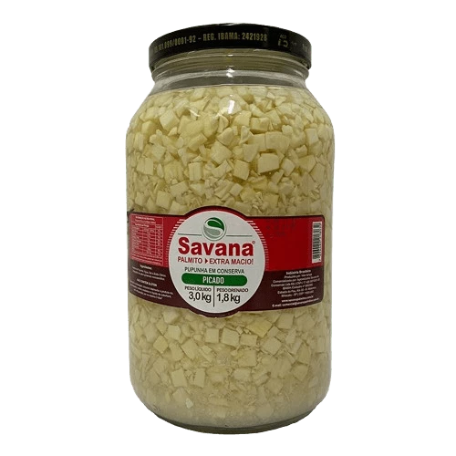 Palmito Pupunha Picado Savana 1,8kg